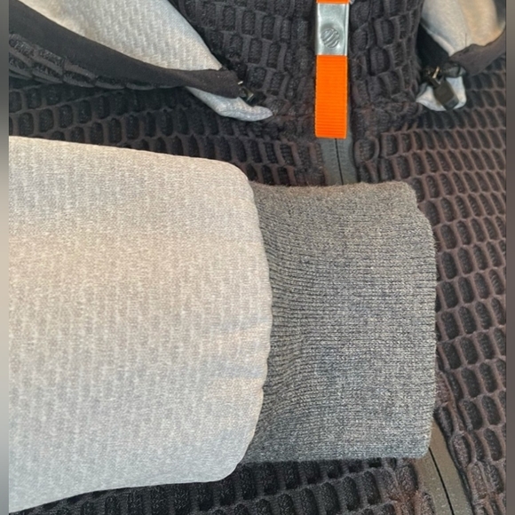 MPG zipper front black grey removable hood athletic jacket sweatshirt medium - Picture 4 of 4